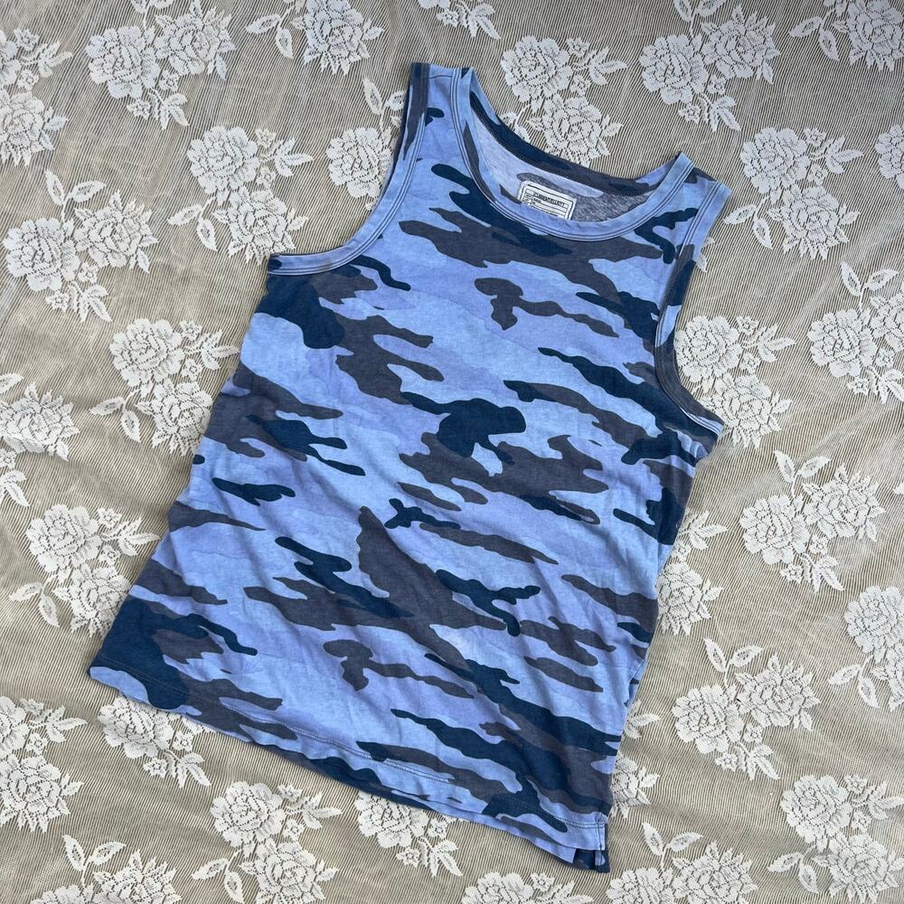 Current/Elliott Blue Camo Tank Top – Fits Small